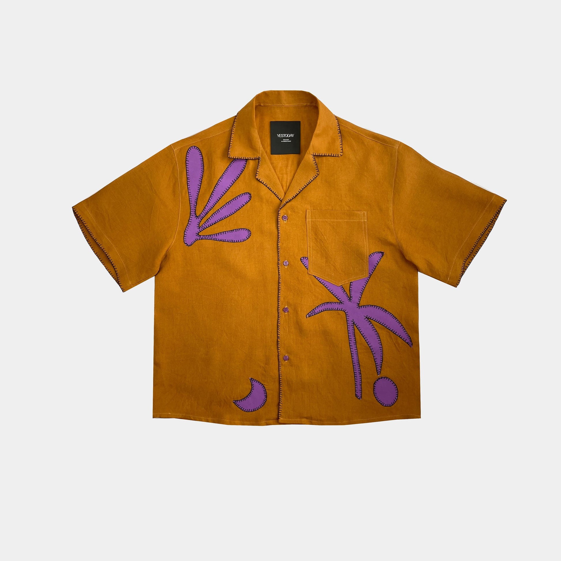 Embroidery Linen Shirt - Yestodaybrand