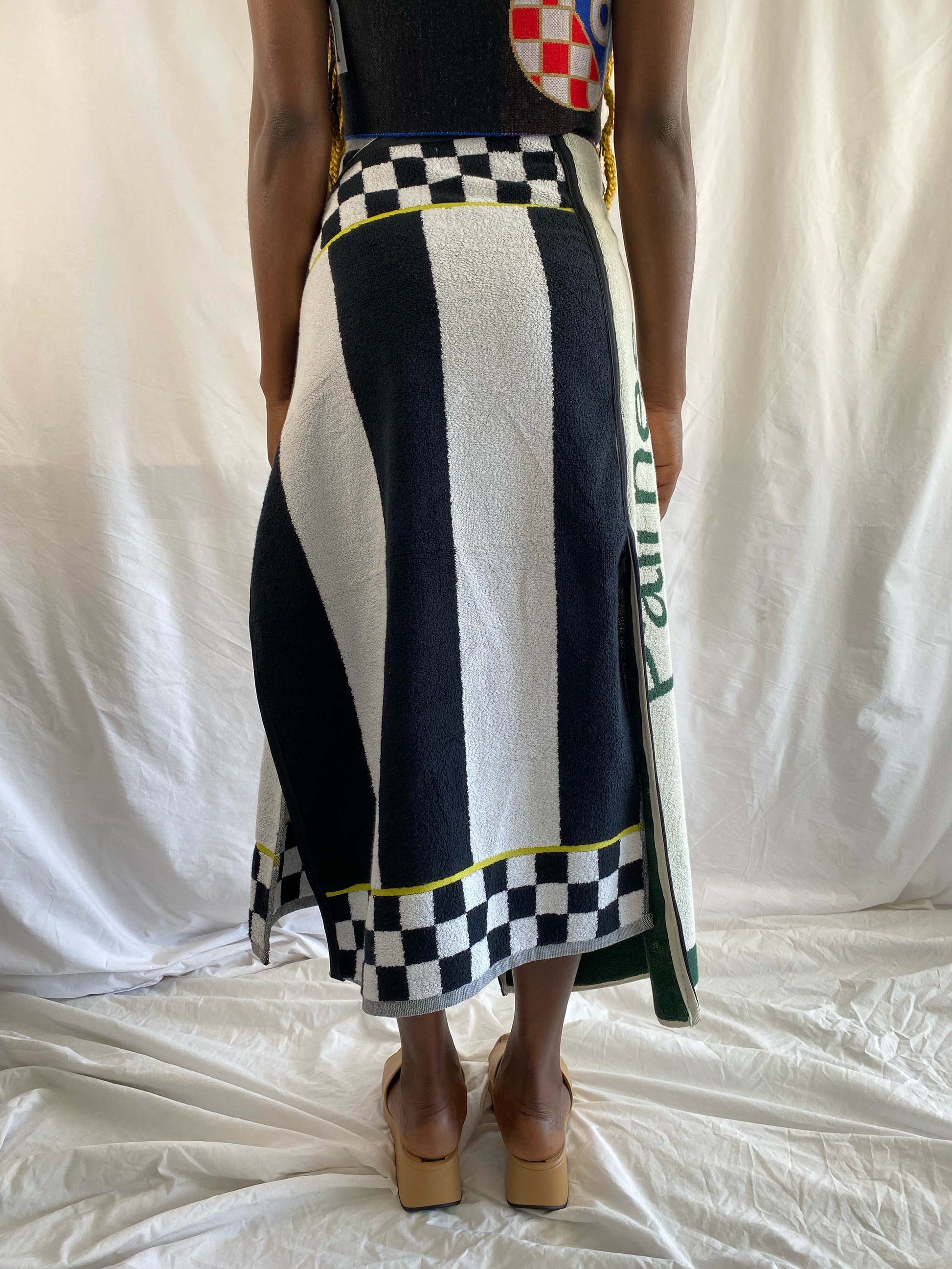 Upcycled Towel Midi Skirt - Yestodaybrand