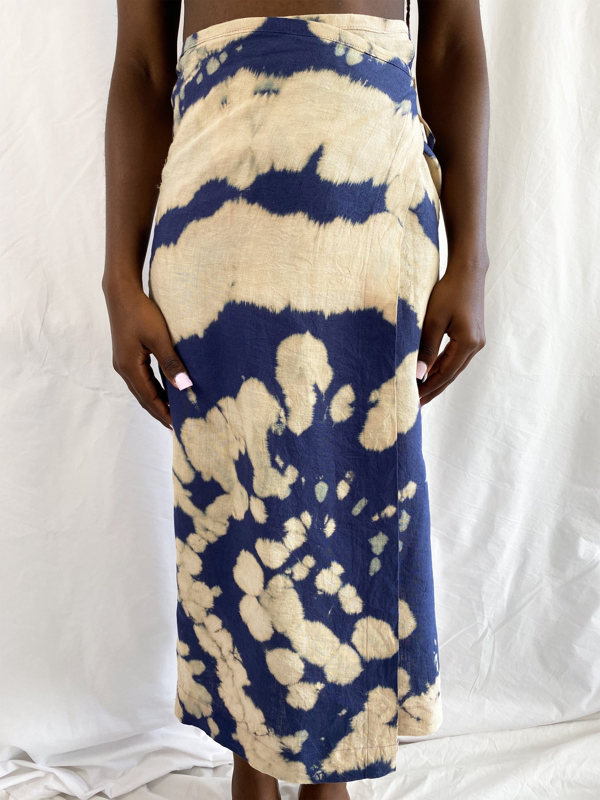 Tie-Dye Set Wrap Midi skirt and Hat - Yestodaybrand