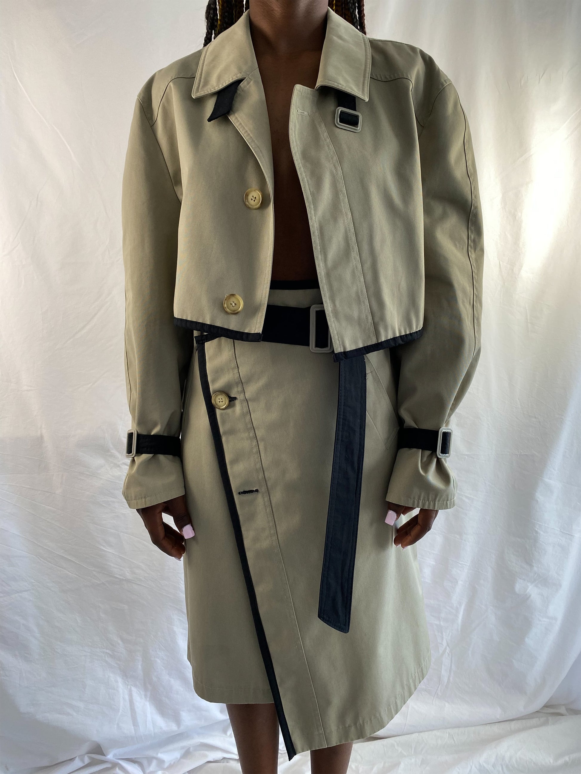 Upcycled Tailoring Double-Faced Set - Yestodaybrand